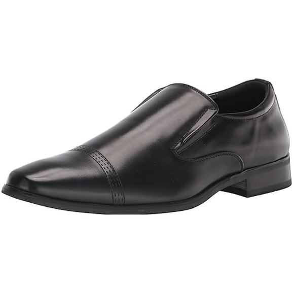 Unlisted by Kenneth Cole Men\'s Black Cap-Toe Slip-On Loafers Noor Shoe Size 10.5 main image 11